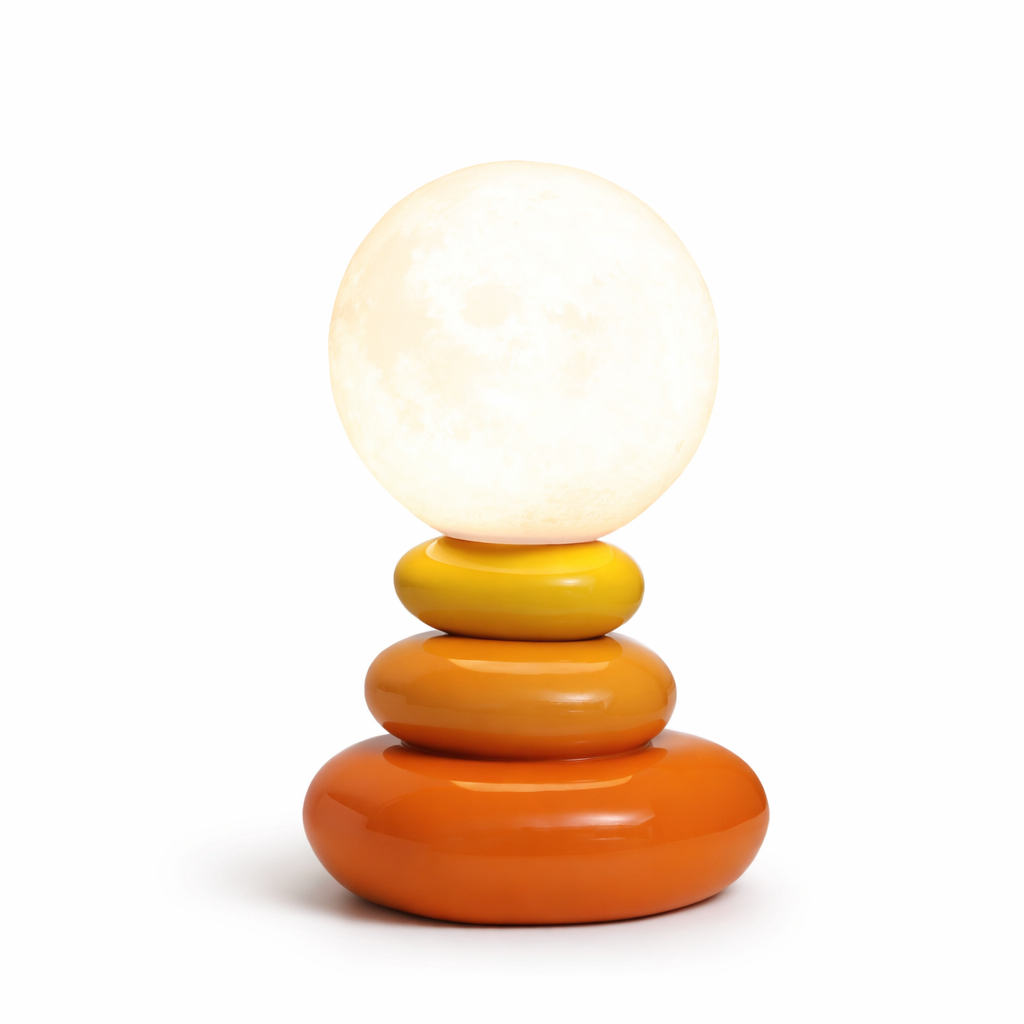 MOCHIKA Nordic Pebble-Stack Soft Glow Table Lamp