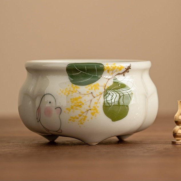 MOCHIKA Vintage Ceramic Incense Pot