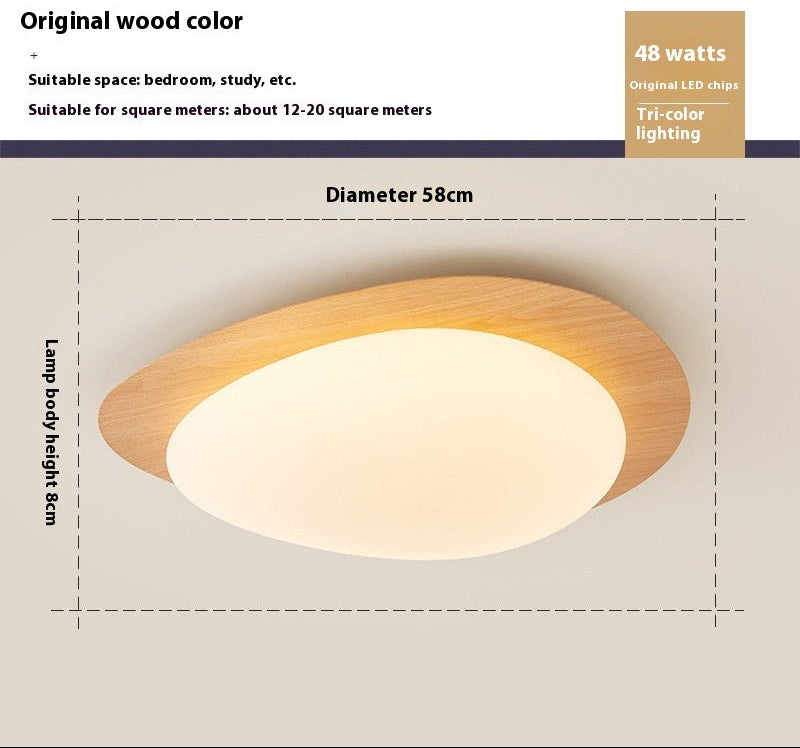 MOCHIKA Nordic Wooden Soft-Glow Ceiling Lamp