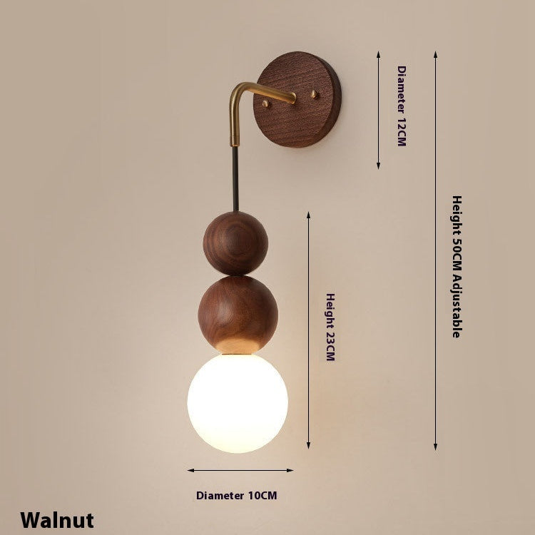 MOCHIKA Wood & Copper Lollipop Wall Lamp