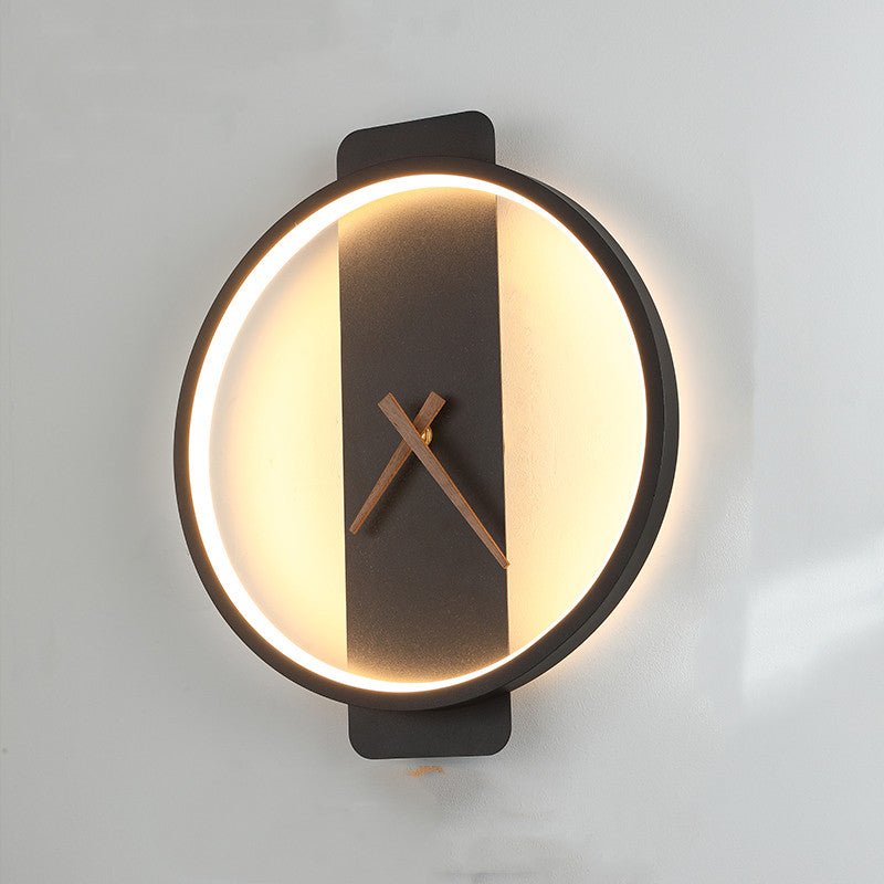 MOCHIKA Nordic Glow Wall Clock Lamp