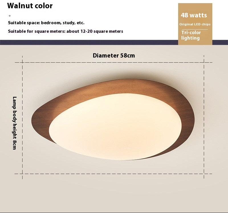 MOCHIKA Nordic Wooden Soft-Glow Ceiling Lamp