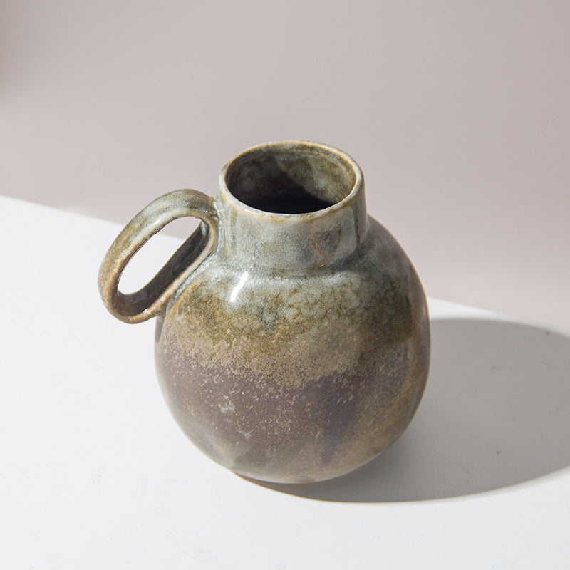 Vintage Kiln Baked Kettle Vase