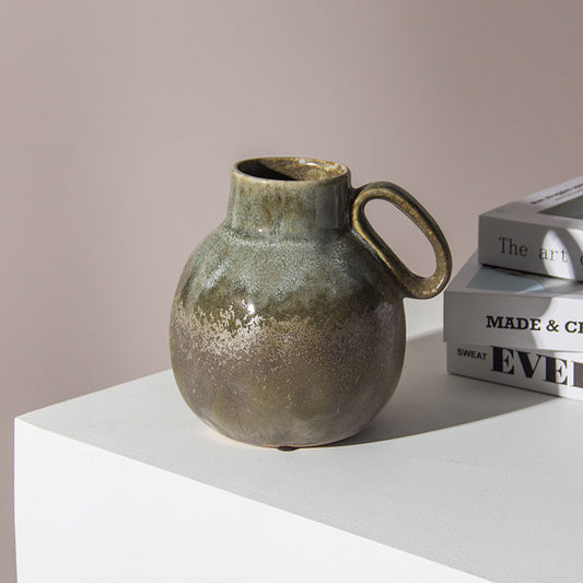 Vintage Kiln Baked Kettle Vase