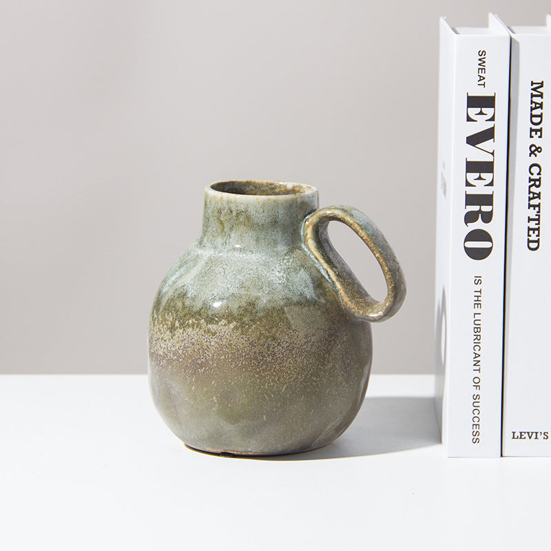 Vintage Kiln Baked Kettle Vase