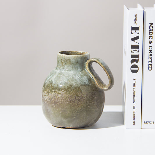 Vintage Kiln Baked Kettle Vase