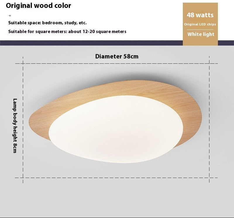MOCHIKA Nordic Wooden Soft-Glow Ceiling Lamp