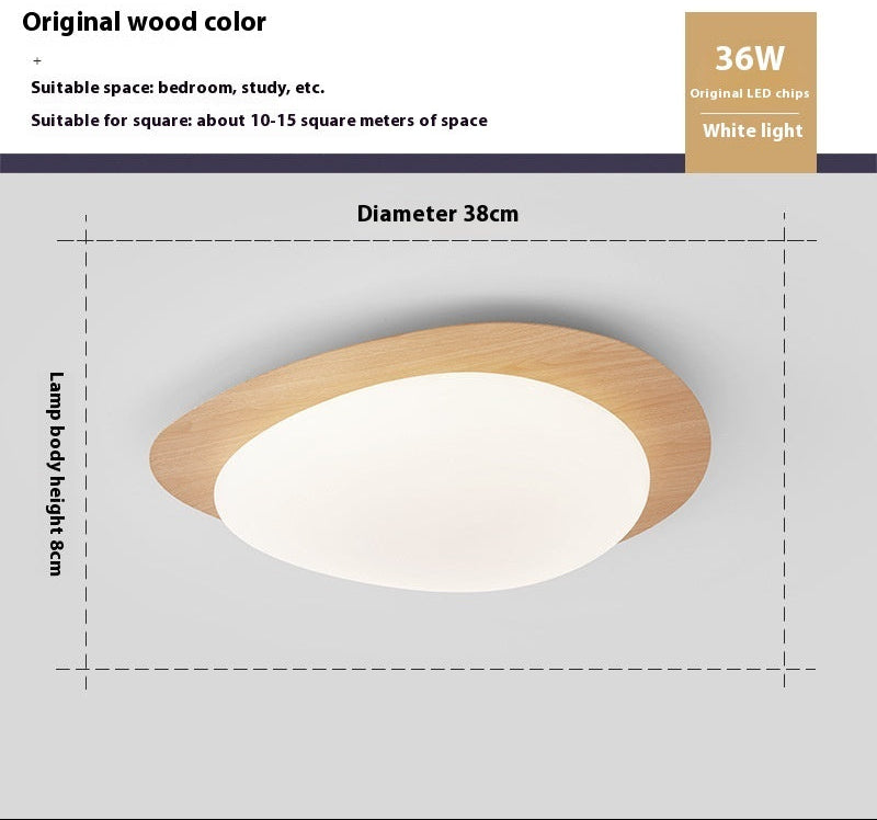 MOCHIKA Nordic Wooden Soft-Glow Ceiling Lamp