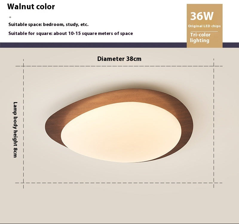 MOCHIKA Nordic Wooden Soft-Glow Ceiling Lamp
