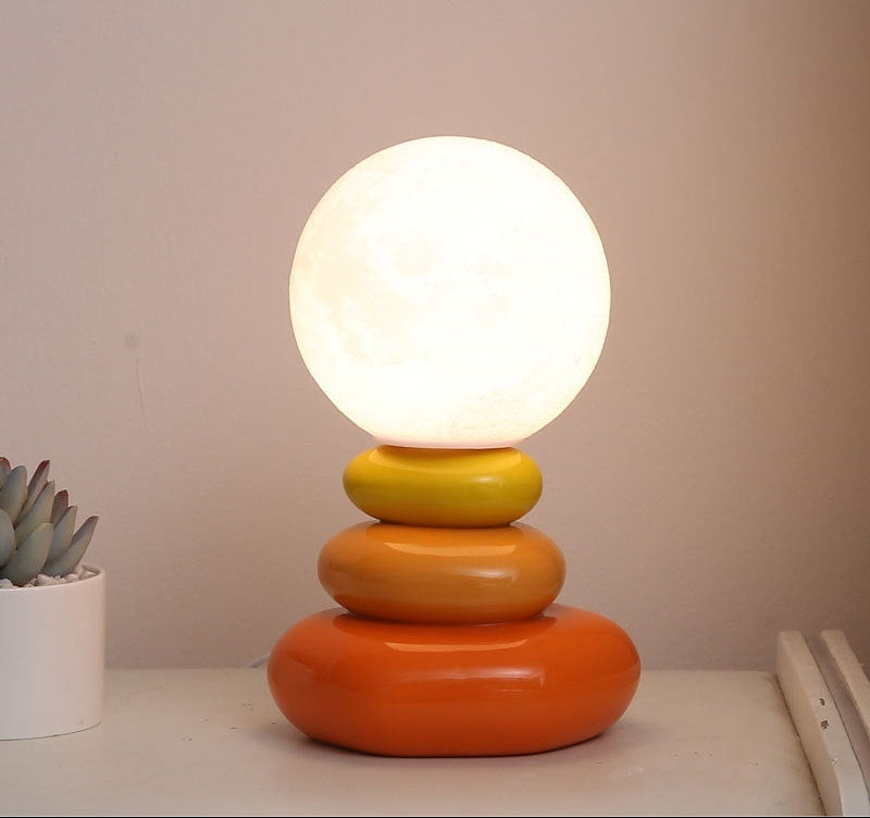 MOCHIKA Nordic Pebble-Stack Soft Glow Table Lamp