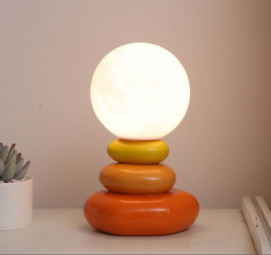 MOCHIKA Nordic Pebble-Stack Soft Glow Table Lamp