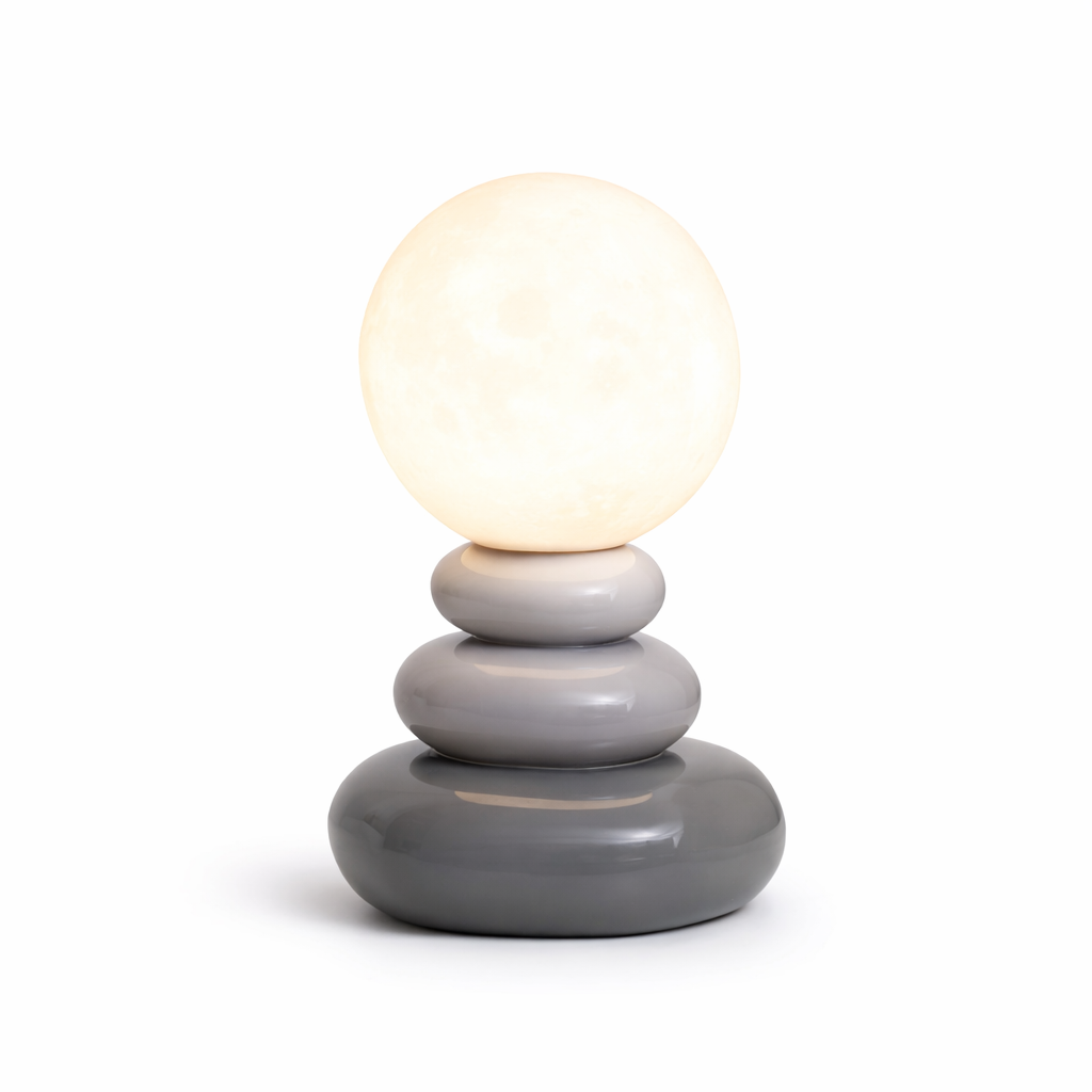 MOCHIKA Nordic Pebble-Stack Soft Glow Table Lamp