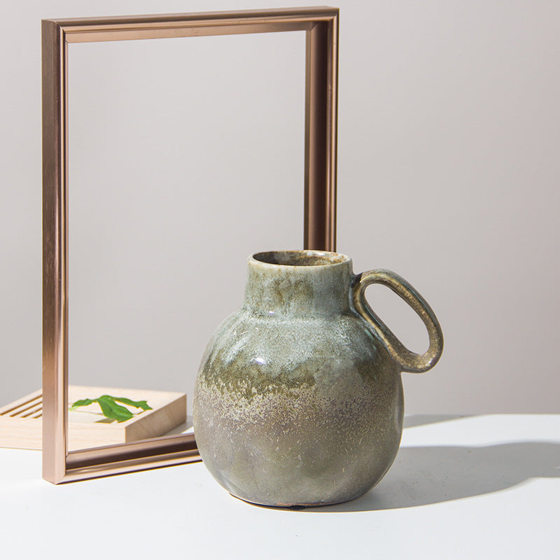 Vintage Kiln Baked Kettle Vase