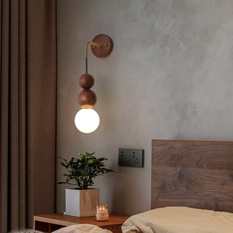 MOCHIKA Wood & Copper Lollipop Wall Lamp