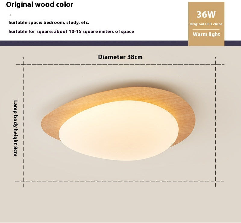 MOCHIKA Nordic Wooden Soft-Glow Ceiling Lamp