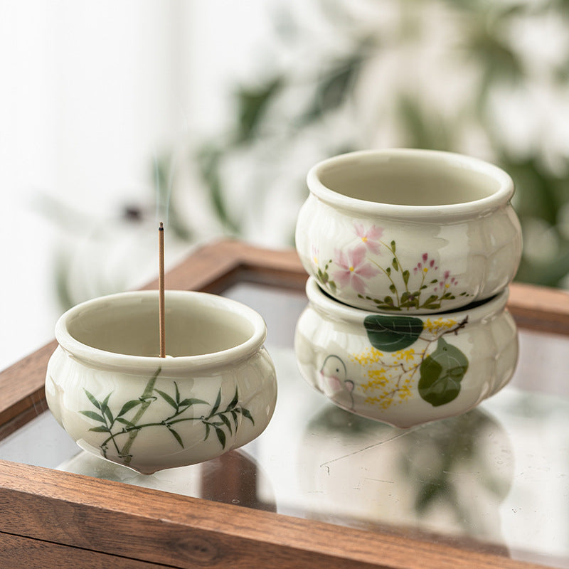 MOCHIKA Vintage Ceramic Incense Pot