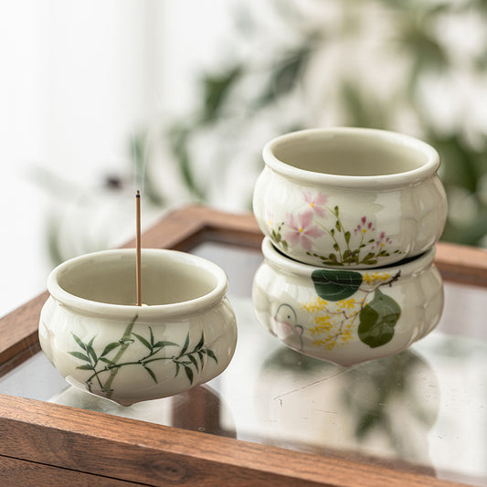 MOCHIKA Vintage Ceramic Incense Pot